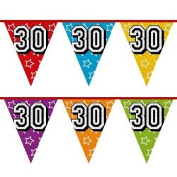 Ligne drapeau Holographique 30 ans 8 mètres