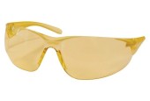 Lunettes de sécurité Logan, verres PC jaunes, 12 pièces en boîte présentoir