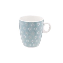 Tasse bleue à fleurs