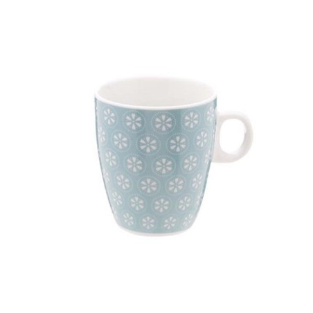 Tasse bleue à fleurs