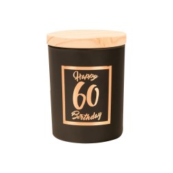 Paperdreams Geurkaars Klein Roze/zwart - 60 Jaar