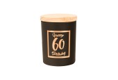 Paperdreams Geurkaars Klein Roze/zwart - 60 Jaar