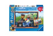 Ravensburger Paw Patrol : puzzle 2x12 pièces en action