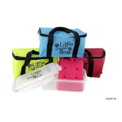 Sac isotherme avec boîte à clips et élément (Uniquement disponible en vert et bordeaux)