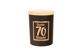 Paperdreams Geurkaars Klein Roze/zwart - 70 Jaar