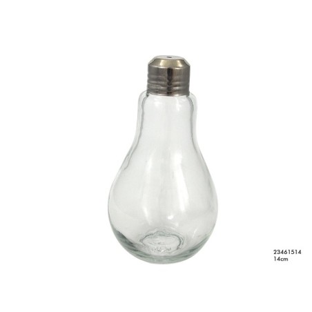 Salière/poivrière verre 14cm