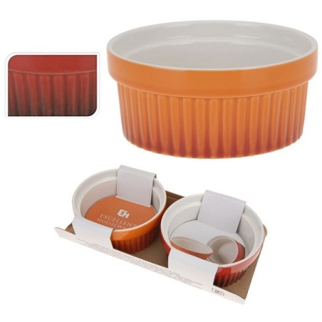Excellent Houseware Ramequin Ø11cm lot de 2 pièces rouge ou orange