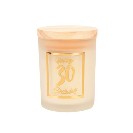 Paperdreams Geurkaars Klein Goud/wit - 30 Jaar