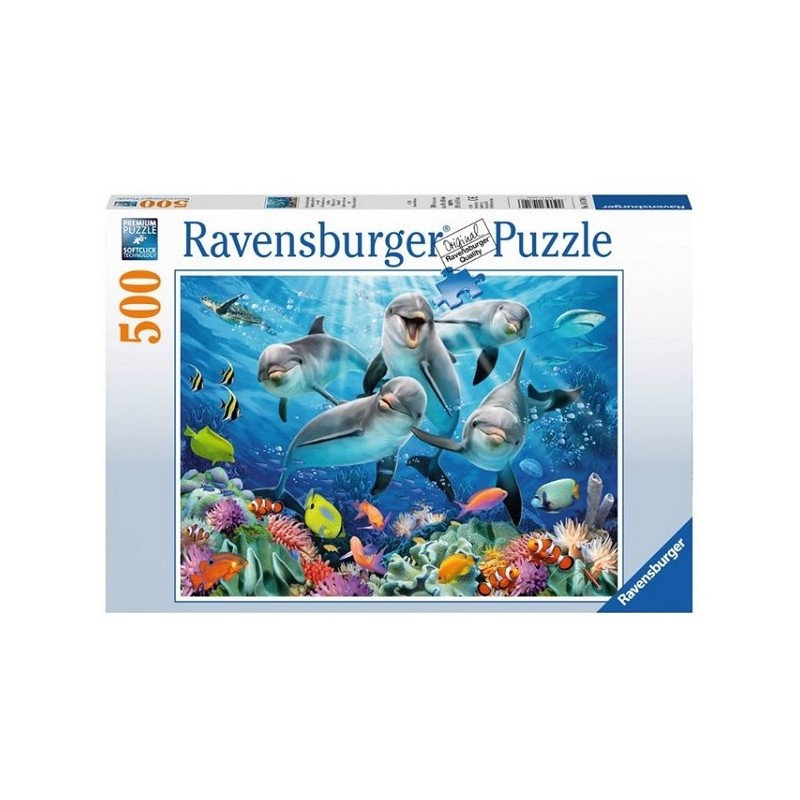 Ravensburger 500 stukjes Dolfijnen in het koraalrif