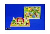Speelplankje Hout 3D Zoo/Farm 30x22,5cm