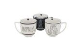 Boltze Home Tasse Stappo avec texte Ø10xh10cm