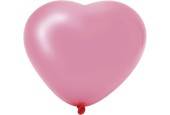 Ballons coeur rose 6 pcs