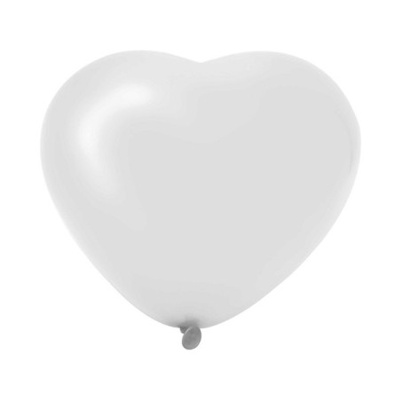 Ballons coeur blanc 6 pcs
