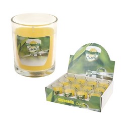 Bougie à la citronnelle dans un pot en verre 7x7cm