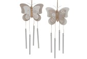 Boltze Home Carillon à vent papillon Herta 17xh42cm