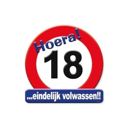 Huldeschild verkeersbord-18 jaar