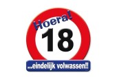 Huldeschild verkeersbord-18 jaar