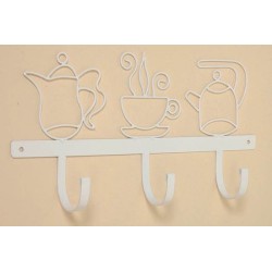 Patères de garde-robe Zora 40 cm blanc