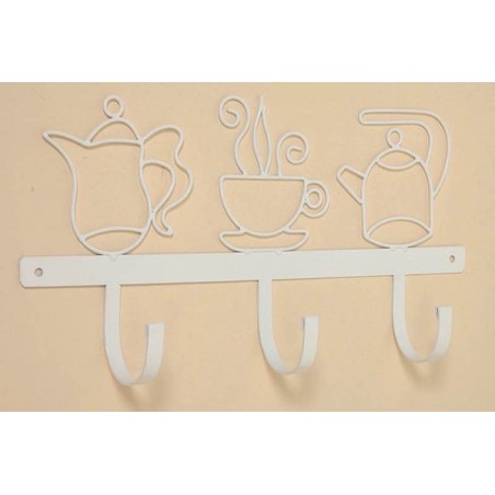 Patères de garde-robe Zora 40 cm blanc