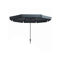 Parasol Syros opdraai 350/8 grijs met volant