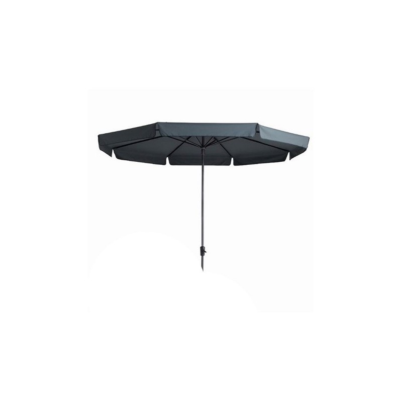 Parasol Syros opdraai 350/8 grijs met volant
