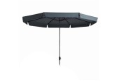 Parasol Syros opdraai 350/8 grijs met volant