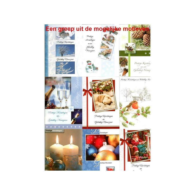 Cartes de Noël 10 pièces dans une boîte de présentation avec enveloppes ABCD