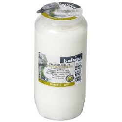 Bolsius Bougie funéraire lumineuse commémorative n°7 blanche