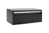 Brabantia Boîte à pain avec couvercle à rabat noir mat 18,7x25x46,5cm 18 litres