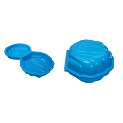 Zandbak schelp blauw 102x98x20cm 2-delig.