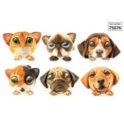 Big Face geprinte dieren XL verkrijgbaar in 6 uitvoeringen.