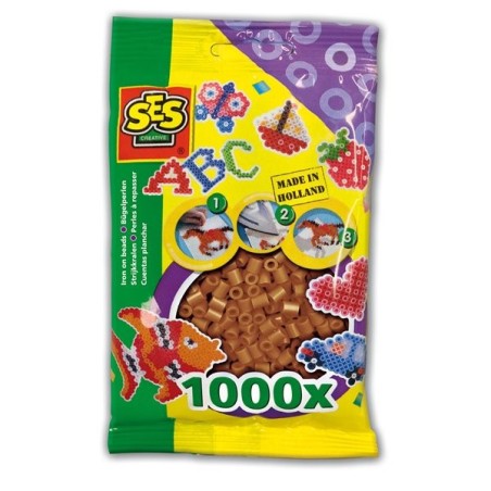 Ses perles thermocollantes marron 1000pcs.