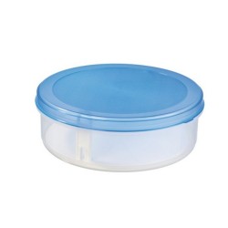 Sunware Club Cuisine Boîte à gâteaux avec ascenseur 8,3 litres transparent / bleu diamètre 33x12cm
