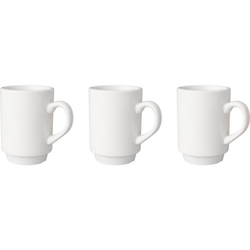 Mammoet Automatenmug Budgetline porcelaine 190ml blanc (lot de 3) dia6,5xh9cm