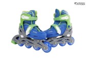 Street Rider Inline skates hardboot blauw verstelbaar maat 30-33 abec 7