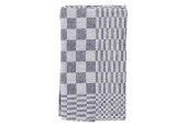 Theedoeken geblokt 60x65 blauw pak a 6 st.