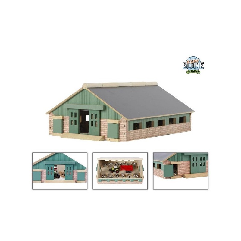 Kids Globe loopstal 1:87 21,2x30x11,2cm ( exclusief accessoires)