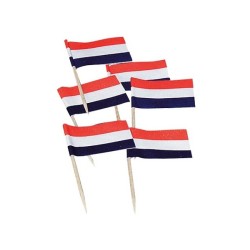 Bâtonnets à cocktail Flag 7cm 5 pack a 50pcs rouge-blanc-bleu