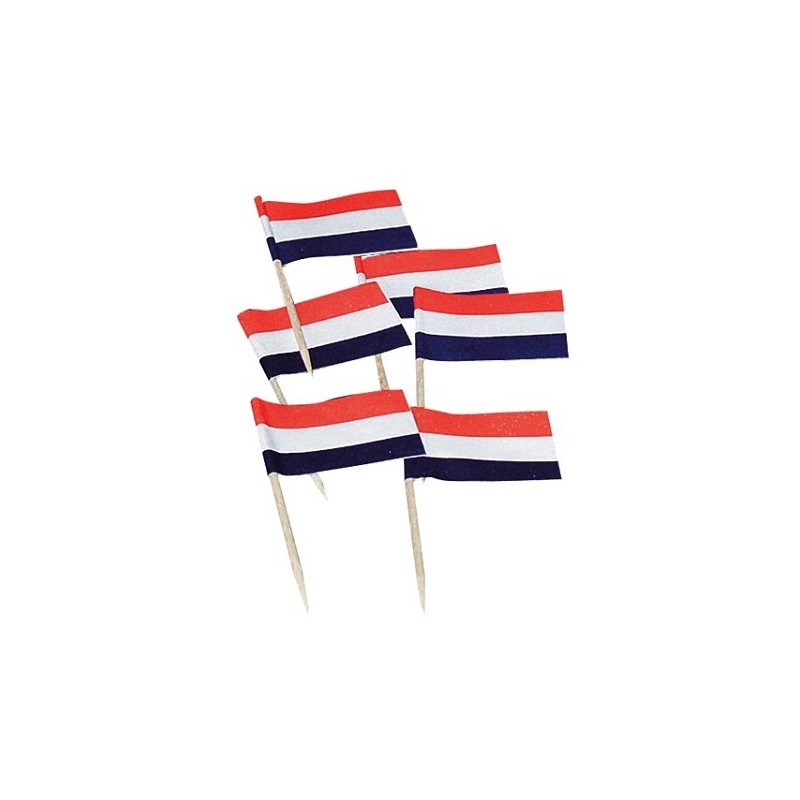 Bâtonnets à cocktail Flag 7cm 5 pack a 50pcs rouge-blanc-bleu