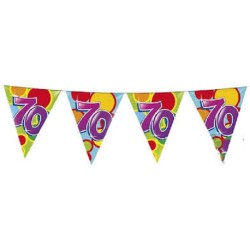 Ligne de drapeau 10m numéros 70 ans pack de 5 pièces