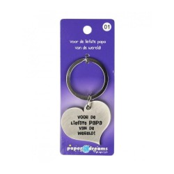 Porte-clés coeur papa