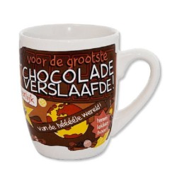mok chocolade verslaafde