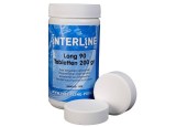 Interline chloortabletten GROOT a 200g  Long-90 verpakt in pot van 1Kg