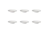 Mammoet Assiette bord large Budgeltline porcelaine blanche 18cm lot de 6 pièces