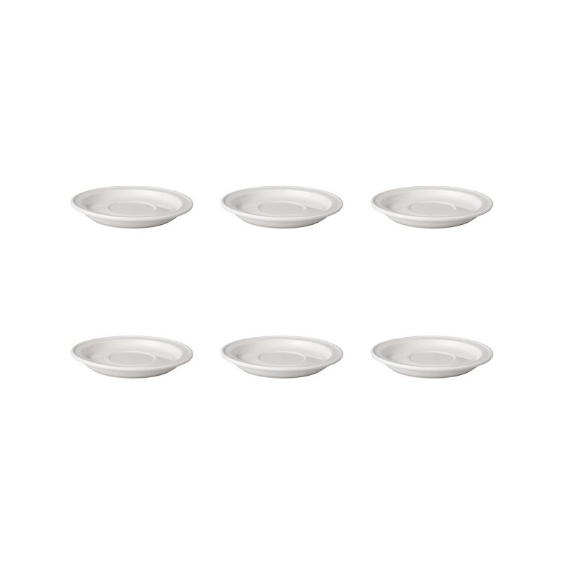 Assiette à gâteau/plat à soupe Mammoet Budgetline 17 cm en porcelaine blanche (lot de 6).