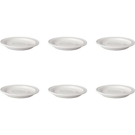 Assiette à gâteau/plat à soupe Mammoet Budgetline 17 cm en porcelaine blanche (lot de 6).