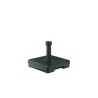 Pied de parasol carré 30kg béton rempli de rouleau vert