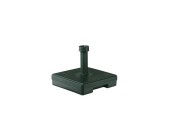Pied de parasol carré 30kg béton rempli de rouleau vert