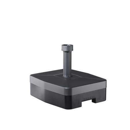 Pied de parasol rectangle 40kg remplissable avec rouleau anthracite