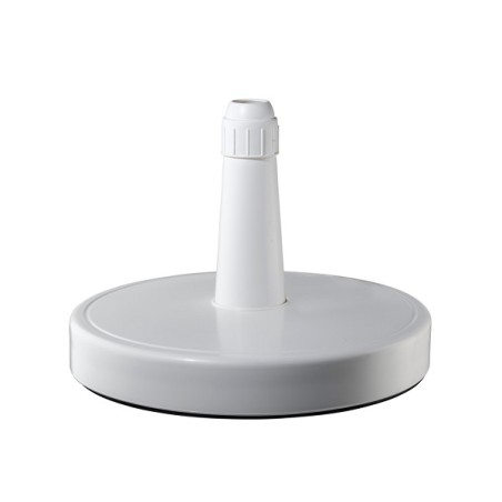 Pied de parasol rond 70Kg rechargeable blanc